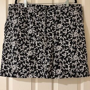 Karen Scott Black and White Embellished Mini Skorts
